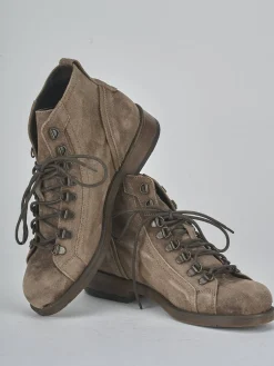 Clearance Anfibi tacco 2cm camoscio testa Donna Anfibi