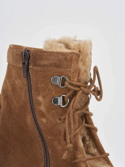 New Anfibi tacco 2cm camoscio Donna Anfibi