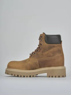 Hot Anfibi tacco 1cm pelle Donna Anfibi