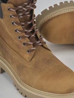 Hot Anfibi tacco 1cm pelle Donna Anfibi