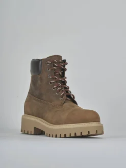 Hot Anfibi tacco 2cm pelle Donna Anfibi