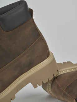 Hot Anfibi tacco 2cm pelle Donna Anfibi