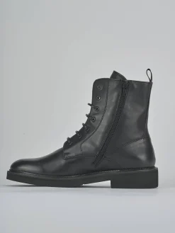 Clearance Anfibi tacco 2cm pelle Donna Anfibi