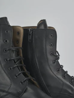 Clearance Anfibi tacco 2cm pelle Donna Anfibi