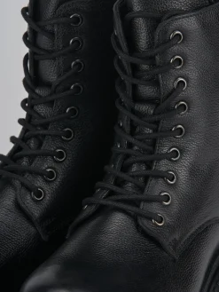 Anfibi tacco 1cm pelle Donna Anfibi