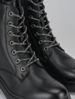 New Anfibi tacco 1cm pelle Donna Anfibi