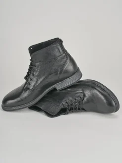 Clearance Anfibi tacco 1cm pelle Uomo Anfibi