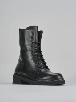 Hot Anfibi tacco 3cm pelle Donna Anfibi