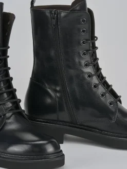 Hot Anfibi tacco 3cm pelle Donna Anfibi