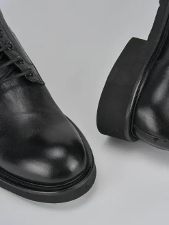 Clearance Anfibi tacco 2cm pelle Donna Anfibi