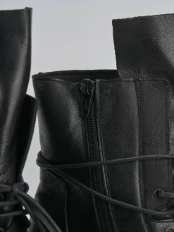 Anfibi tacco 1cm pelle Donna Anfibi