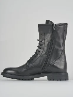 Clearance Anfibi tacco 2cm pelle Donna Anfibi