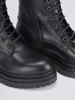 Hot Anfibi tacco 3cm pelle Donna Anfibi