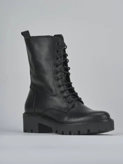 Anfibi tacco 3cm pelle Donna Anfibi