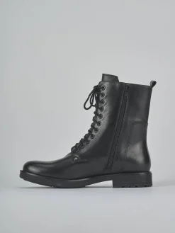 Clearance Anfibi tacco 2cm pelle Donna Anfibi