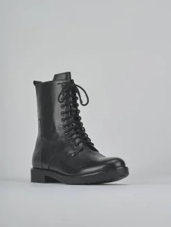 Clearance Anfibi tacco 2cm pelle Donna Anfibi