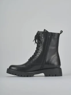 Hot Anfibi tacco 2cm pelle Donna Anfibi