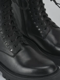 Hot Anfibi tacco 2cm pelle Donna Anfibi