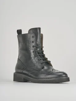 Clearance Anfibi tacco 2cm pelle Donna Anfibi