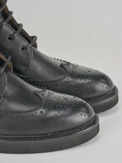 Clearance Anfibi tacco 2cm pelle Donna Anfibi