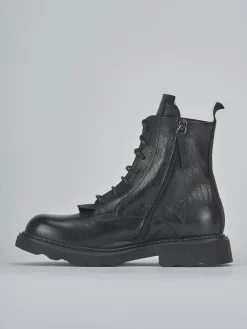 Clearance Anfibi tacco 2cm pelle Donna Anfibi