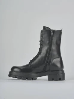 Hot Anfibi tacco 2cm pelle Donna Anfibi