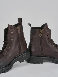 Anfibi tacco 3cm pelle testa Donna Anfibi