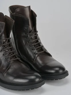 Hot Anfibi tacco 2cm pelle testa Donna Anfibi