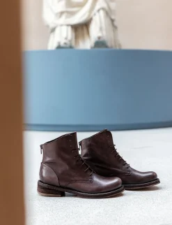 Outlet Anfibi tacco 2cm pelle testa Donna Anfibi