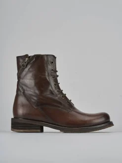 Online Anfibi tacco 2cm pelle testa Donna Anfibi