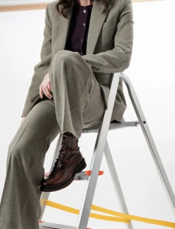 Online Anfibi tacco 2cm pelle testa Donna Anfibi