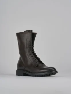 Online Anfibi tacco 2cm pelle testa Donna Anfibi