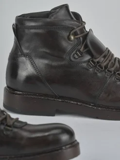 Outlet Anfibi tacco 1cm pelle testa Uomo Anfibi