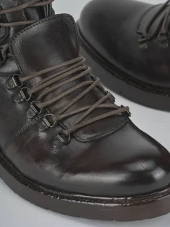 Outlet Anfibi tacco 1cm pelle testa Uomo Anfibi