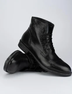 Outlet Anfibio fondo gomma e soletto interno in vera pelle. Tomaia in morbida pelle Uomo Anfibi