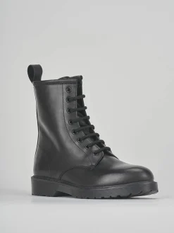 Hot Anfibio tacco 2 cm pelle Donna Anfibi