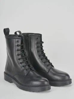 Hot Anfibio tacco 2 cm pelle Donna Anfibi