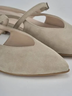 Clearance Ballerine tacco 1cm camoscio Donna Ballerine