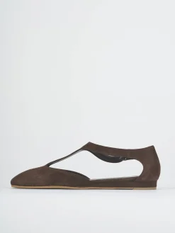 Clearance Ballerine tacco 1cm camoscio testa Donna Ballerine