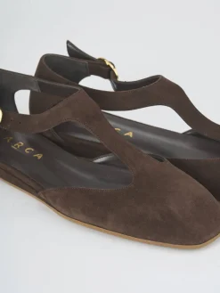 Clearance Ballerine tacco 1cm camoscio testa Donna Ballerine