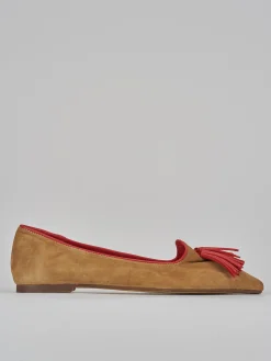 Sale Ballerine tacco 1cm camoscio Donna Ballerine