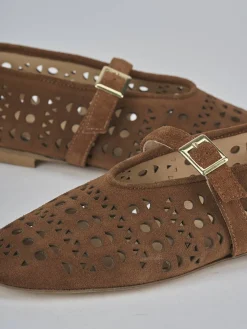 Online Ballerine tacco 1cm camoscio Donna Ballerine