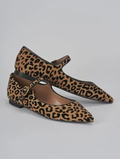 Clearance Ballerine tacco 1cm camoscio Donna Ballerine