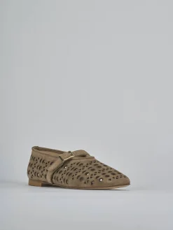 Clearance Ballerine tacco 1cm camoscio Donna Ballerine