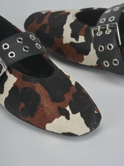 Clearance Ballerine tacco 1cm cavallino Donna Ballerine