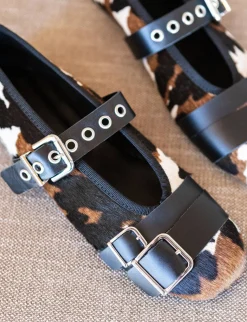 Clearance Ballerine tacco 1cm cavallino Donna Ballerine