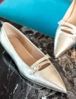 Outlet Ballerine tacco 2cm laminato Donna Ballerine