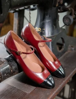 Outlet Ballerine tacco 3cm pelle bordo' Donna Ballerine