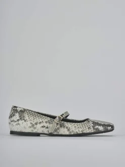 Clearance Ballerine tacco 1cm pitone Donna Ballerine