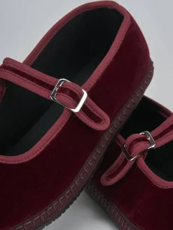 Online Ballerine tacco 1cm velluto bordo' Donna Ballerine